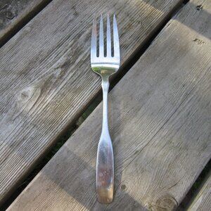 Vintage Oneida Stainless Serving Fork Community Paul Revere Satin Flatware 1950s